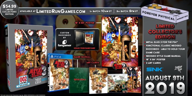 Metal Slug 3 AES Classic Collector's Edition for PlayStation 4 - Photo Credit: Limited Run Games / SNK