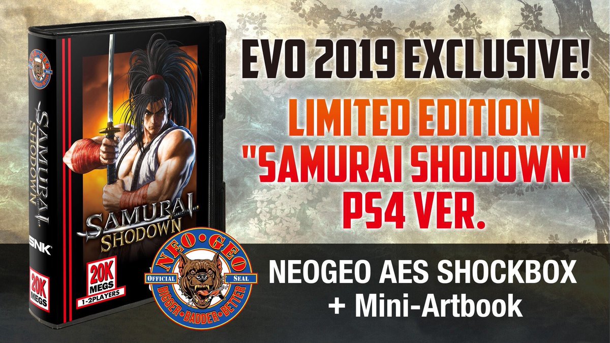 Neo Geo AES EVO Dogtag Edition of Samurai Shodown for PlayStation 4 - Photo Credit: EVO / SNK